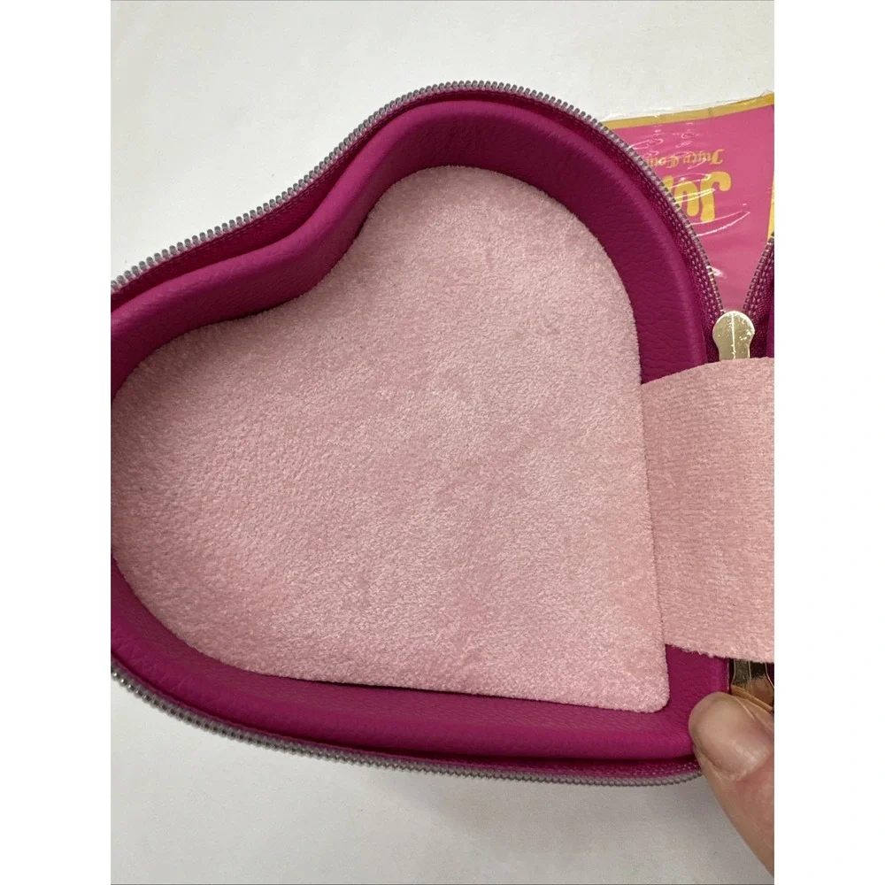 Juicy Couture NWT Pink Heart Zip Case For Jewelry‎